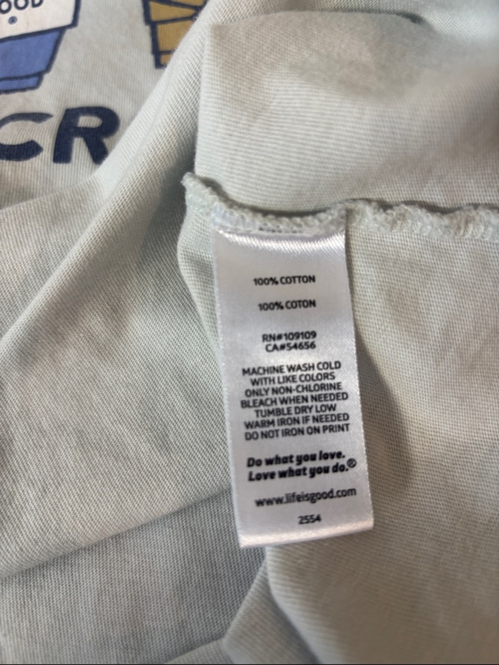 Life Is Good Light Gray Women’s “Brew Crew' V‑Neck Tee 0245 - Picture 9 of 10